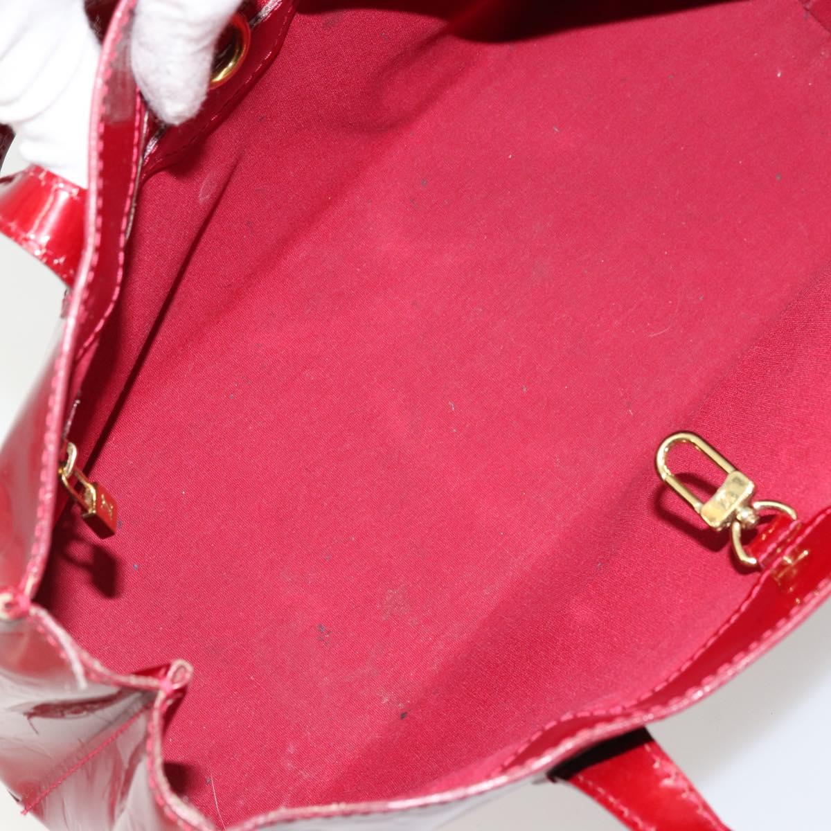 LOUIS VUITTON Monogram Vernis Wilshire PM Bag Pomme D'amour M93642 Auth 177153