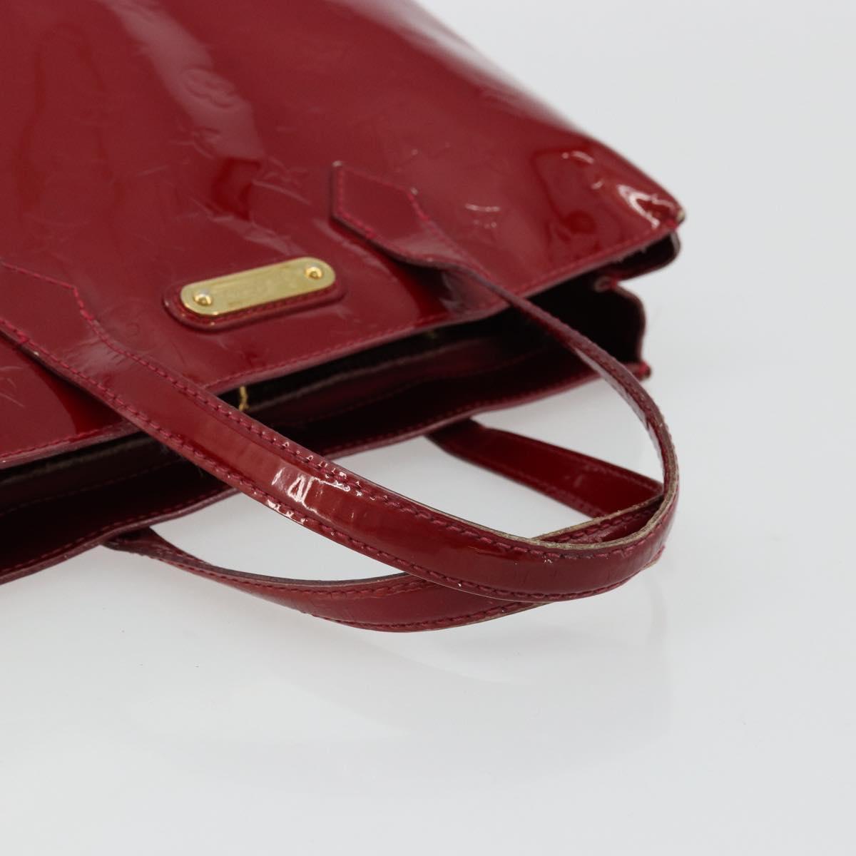 LOUIS VUITTON Monogram Vernis Wilshire PM Bag Pomme D'amour M93642 Auth 177153