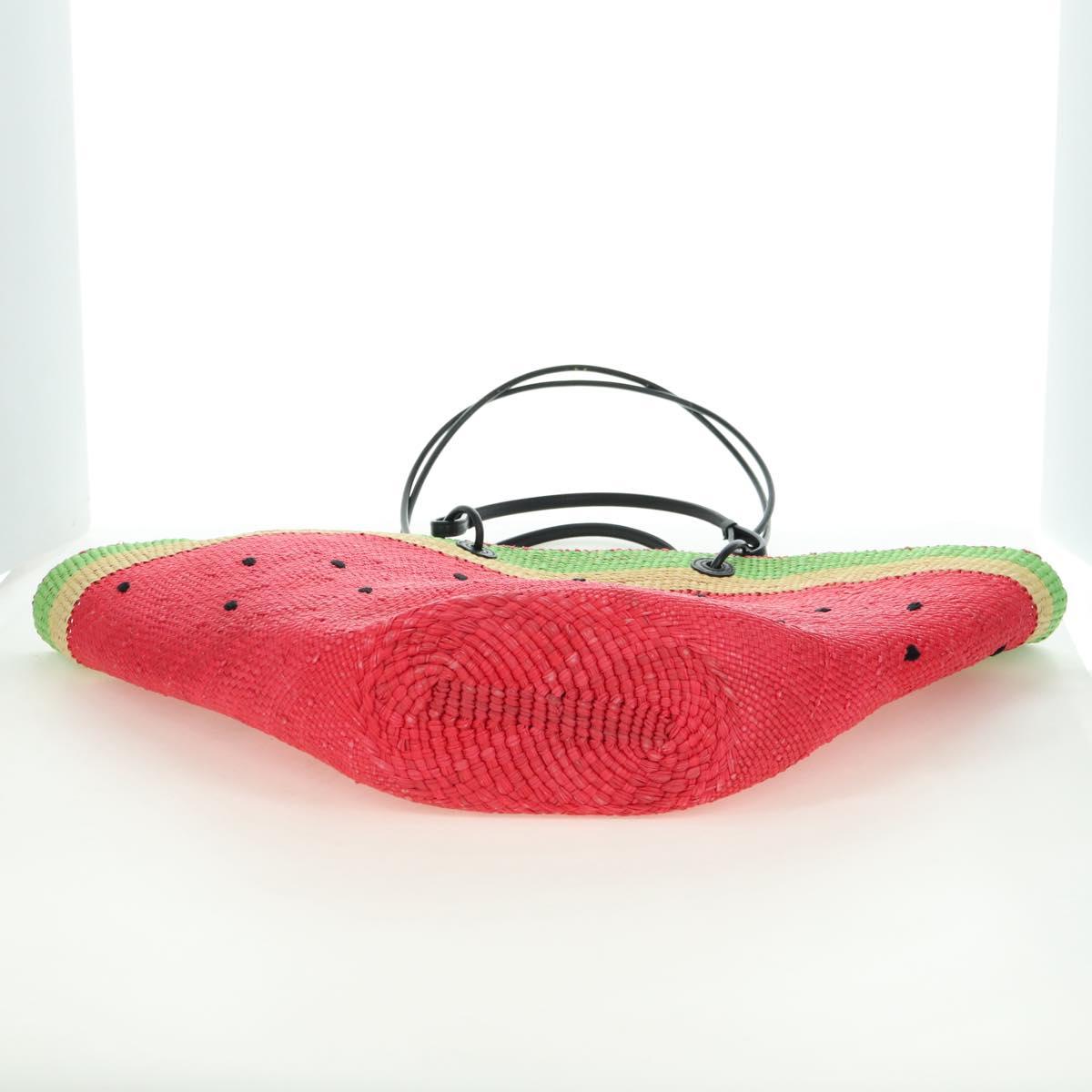 LOEWE Watermelon Tote Bag Raffia 2way Red Auth 177162SAV