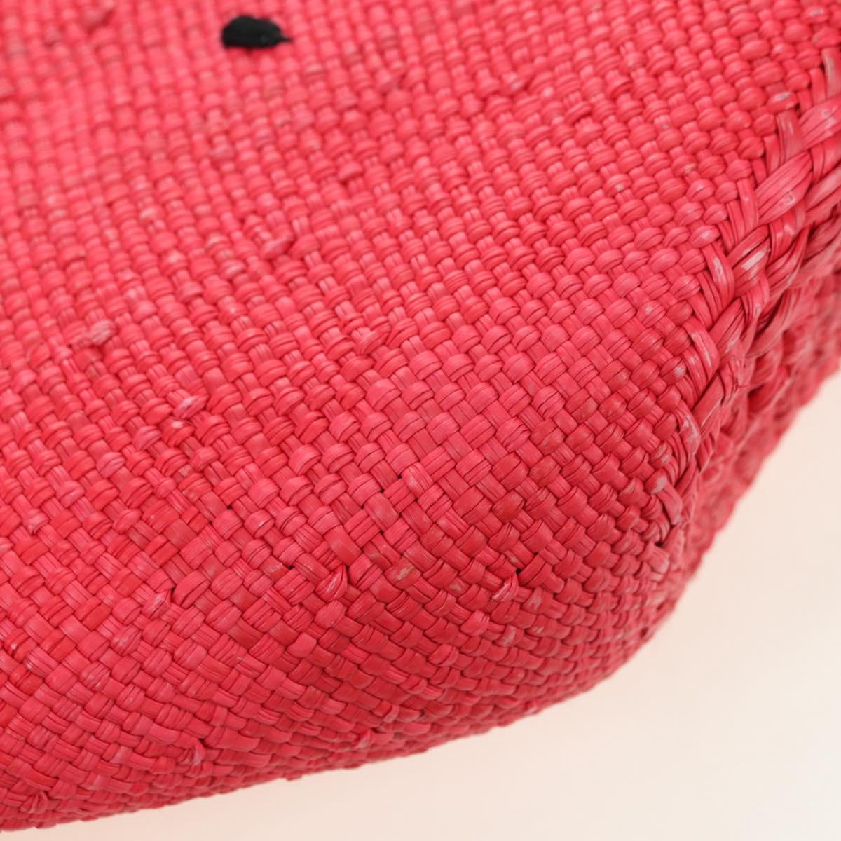 LOEWE Watermelon Tote Bag Raffia 2way Red Auth 177162SAV