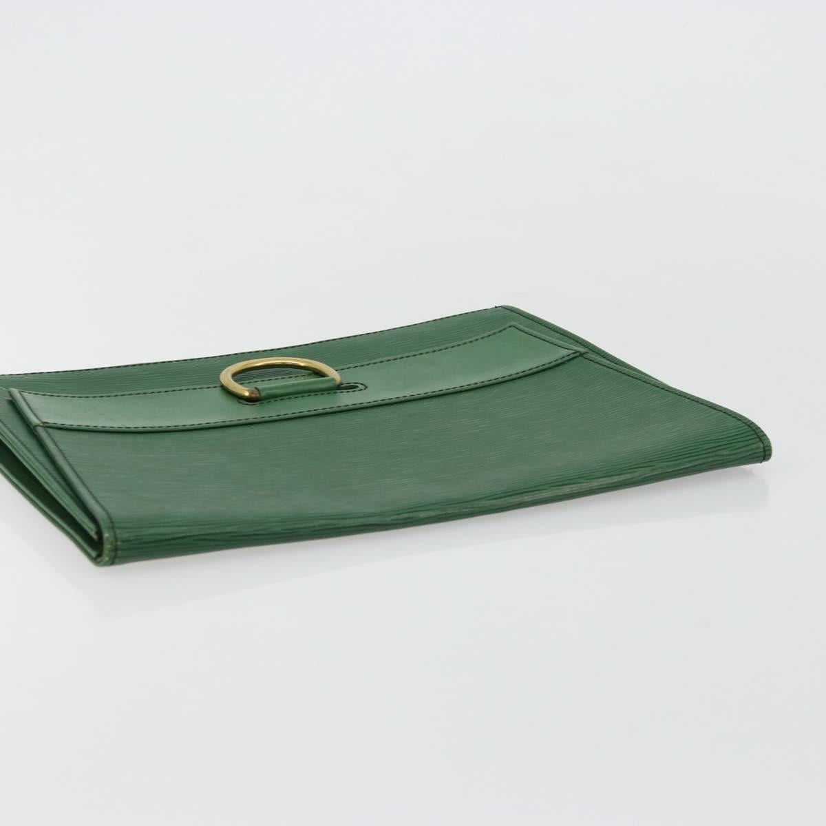 LOUIS VUITTON Epi Jena Clutch Bag Green M52724 LV Auth 177164A