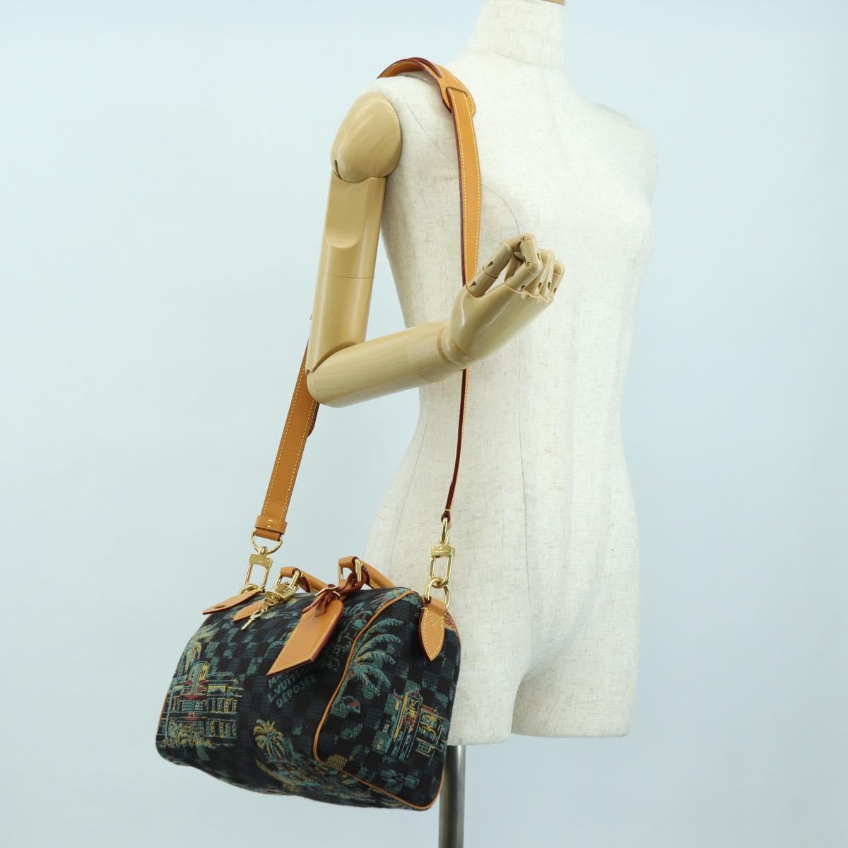 LOUIS VUITTON Damier Palm Tree Speedy Bandouliere 25 Bag N00225 LV Auth 177167SM