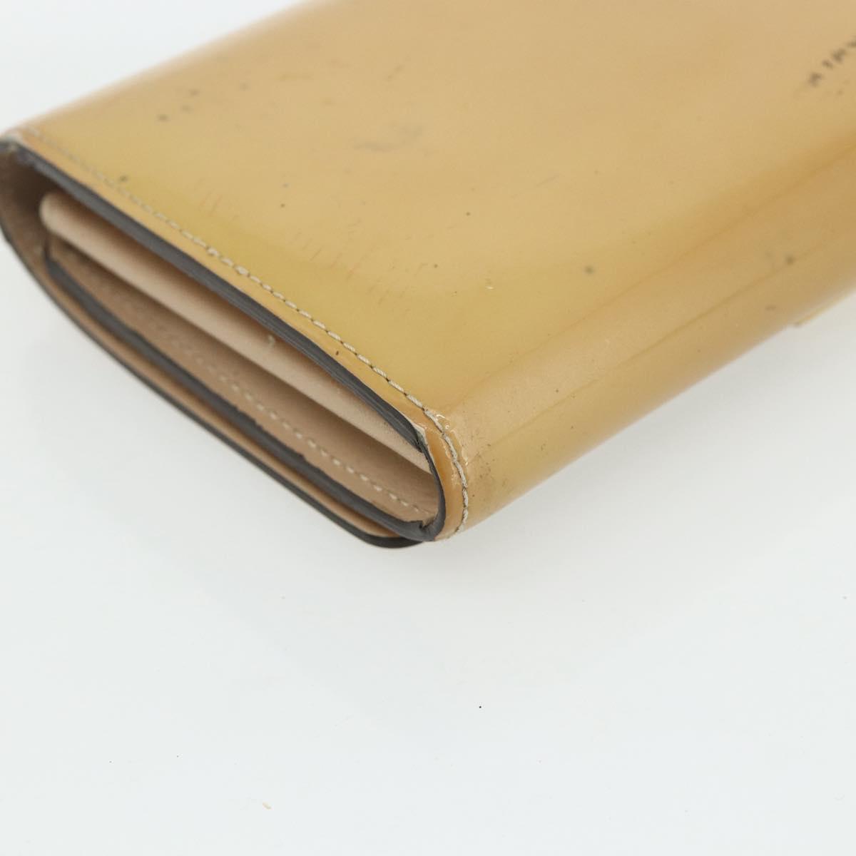 LOUIS VUITTON Vernis Portefeuille Louise Wallet Beige Dunne M61318 Auth 177174