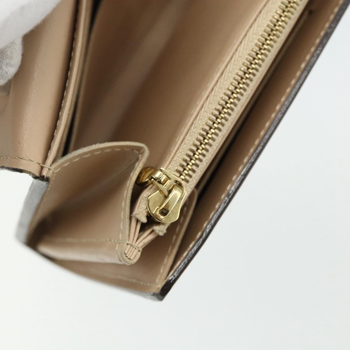 LOUIS VUITTON Vernis Portefeuille Louise Wallet Beige Dunne M61318 Auth 177174