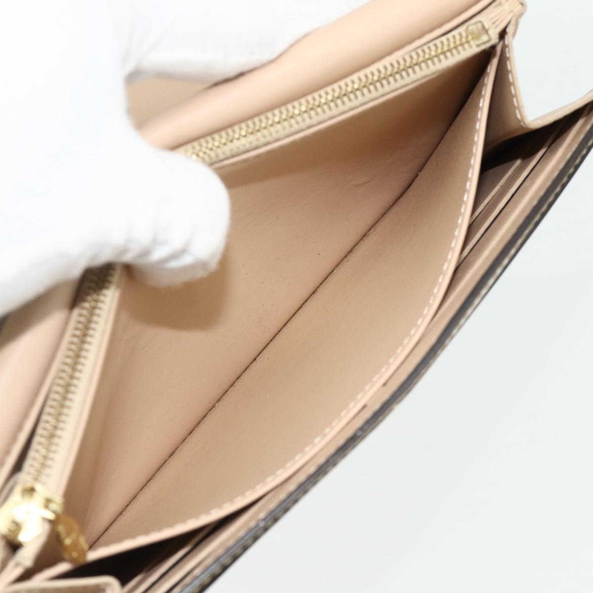 LOUIS VUITTON Vernis Portefeuille Louise Wallet Beige Dunne M61318 Auth 177174