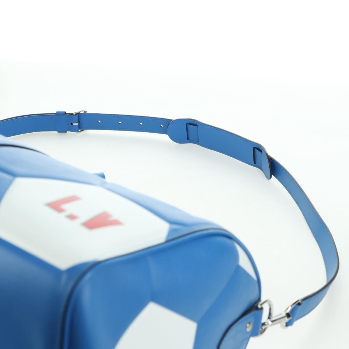LOUIS VUITTON Epi 2018 FIFA Keepall Bandouliere 50 Bag Blue M52120 Auth 177176SM