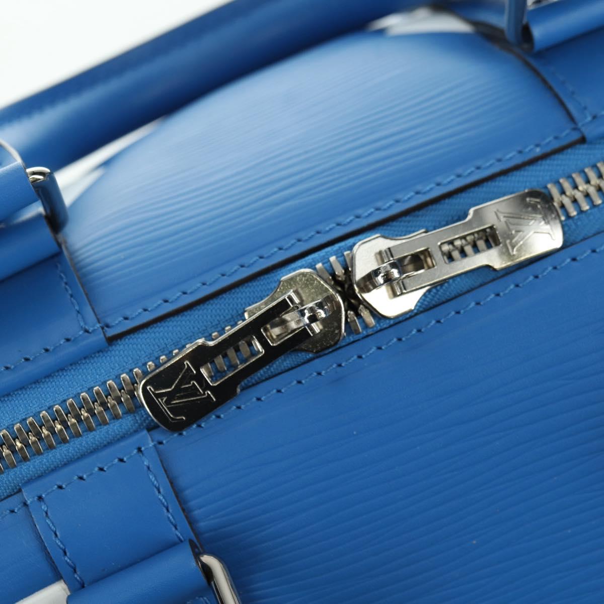 LOUIS VUITTON Epi 2018 FIFA Keepall Bandouliere 50 Bag Blue M52120 Auth 177176SM