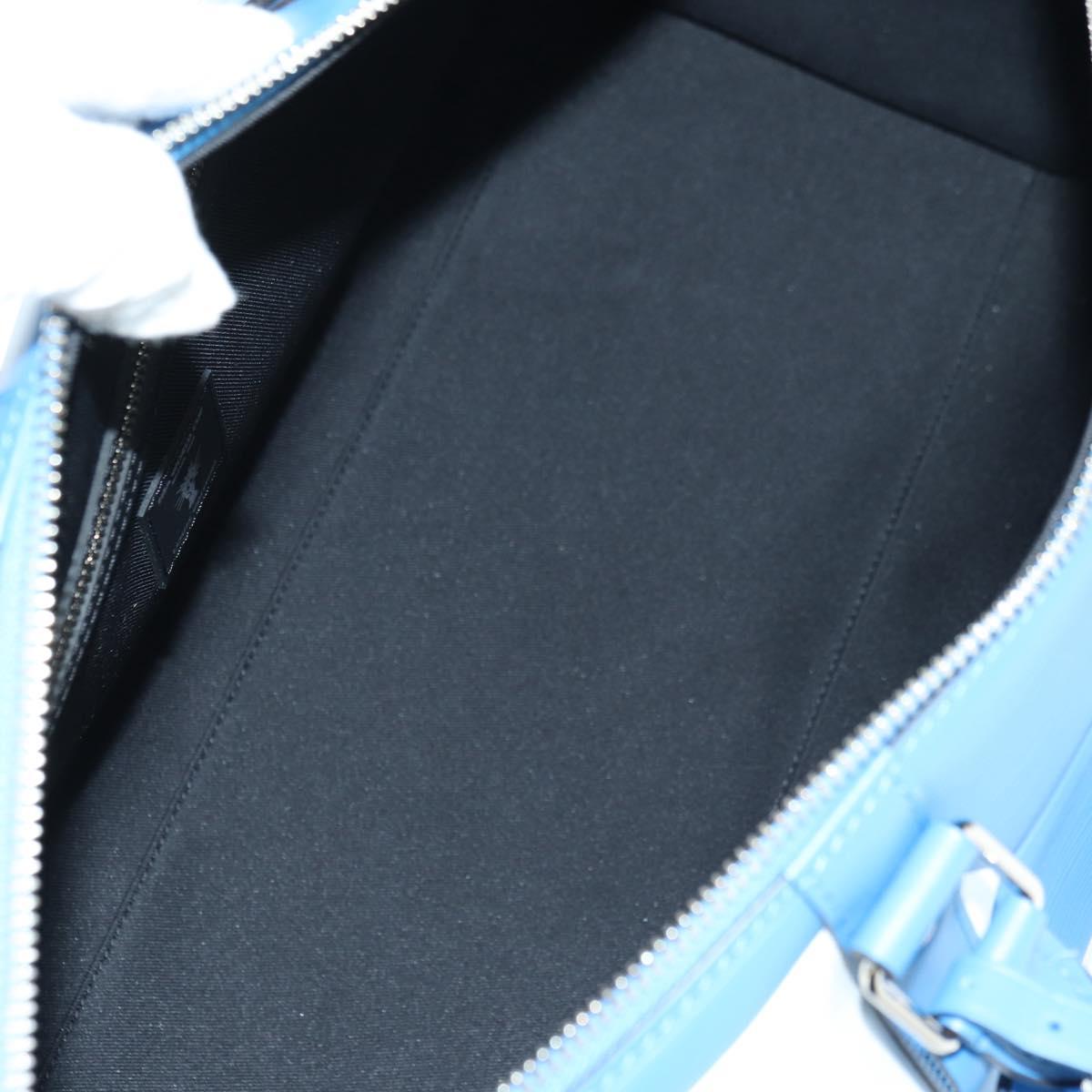 LOUIS VUITTON Epi 2018 FIFA Keepall Bandouliere 50 Bag Blue M52120 Auth 177176SM