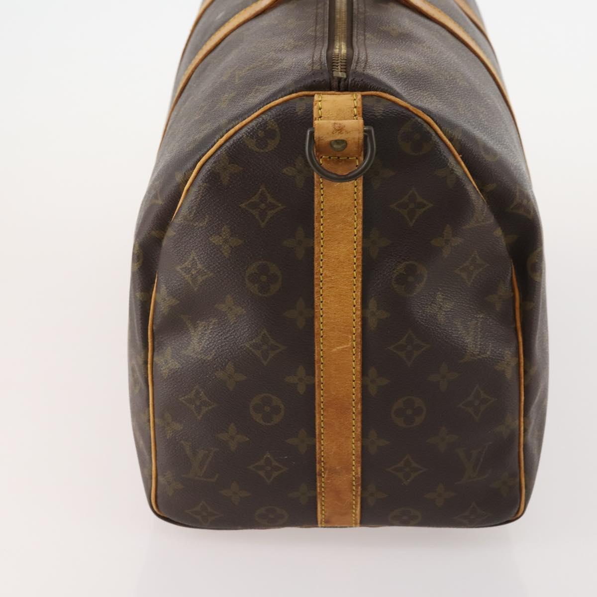 LOUIS VUITTON Monogram Keepall Bandouliere 50 Boston Bag M41416 LV Auth 177183