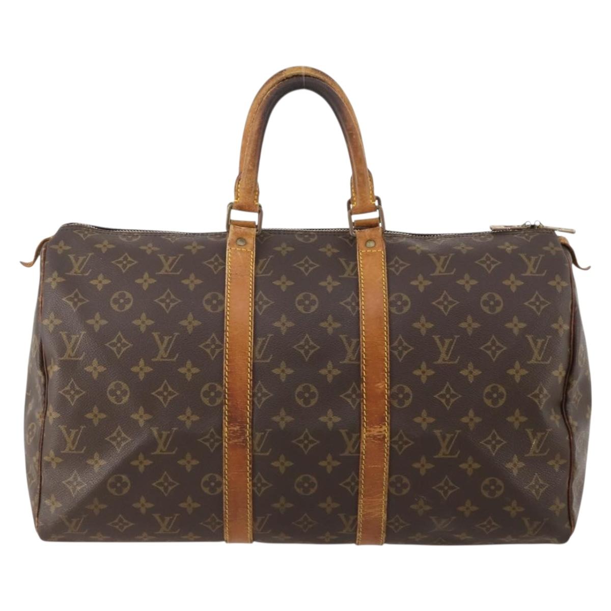 LOUIS VUITTON Monogram Keepall 45 Boston Bag M41428 LV Auth 177191