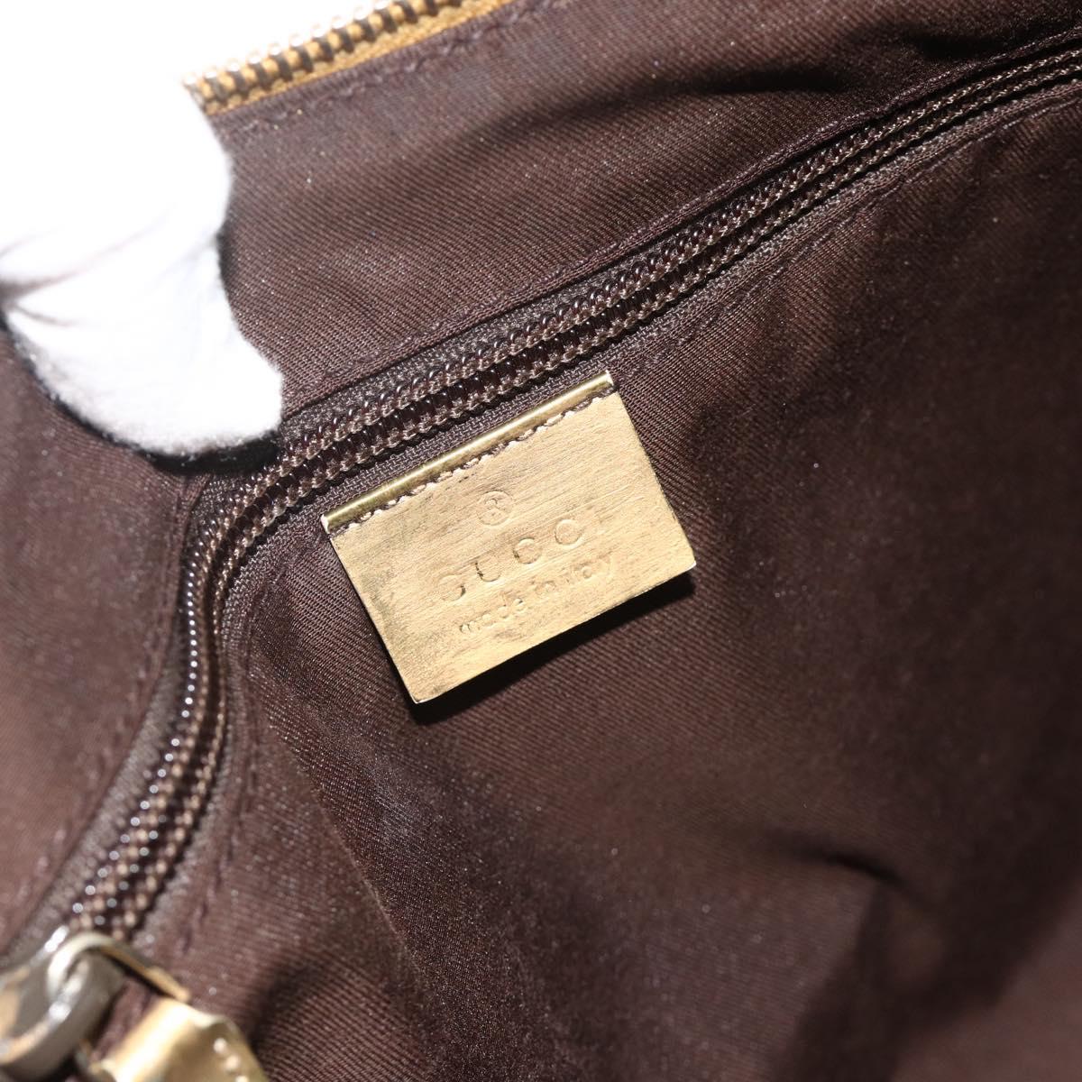 GUCCI GG Canvas Sherry Line Shoulder Bag Beige Gold 181092 Auth 177211A