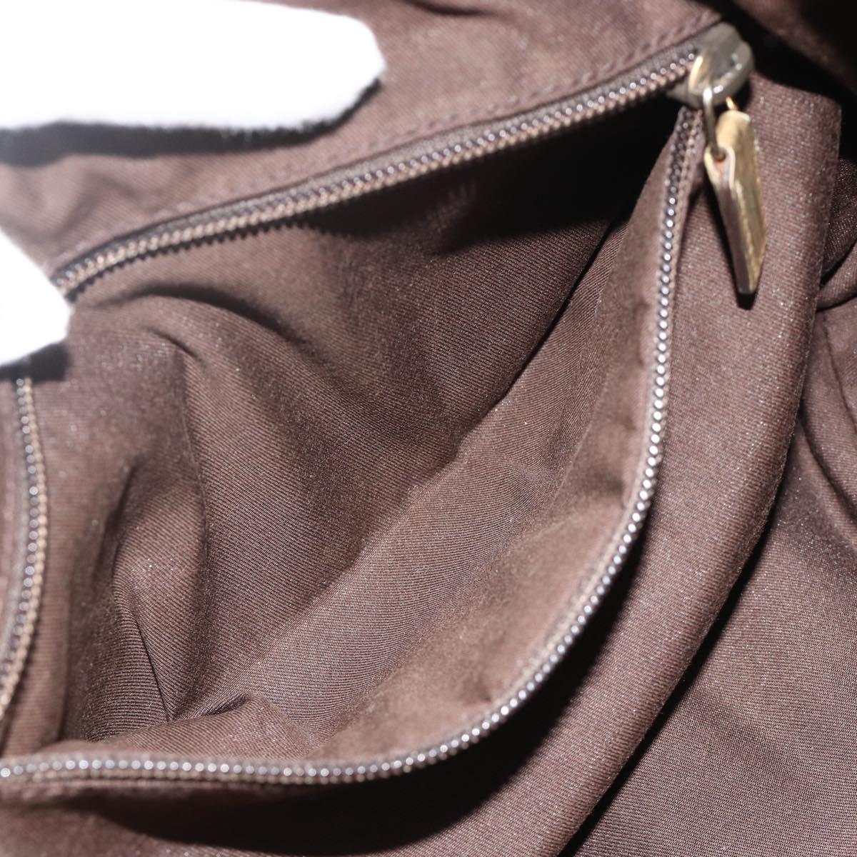 GUCCI GG Canvas Sherry Line Shoulder Bag Beige Gold 181092 Auth 177211A