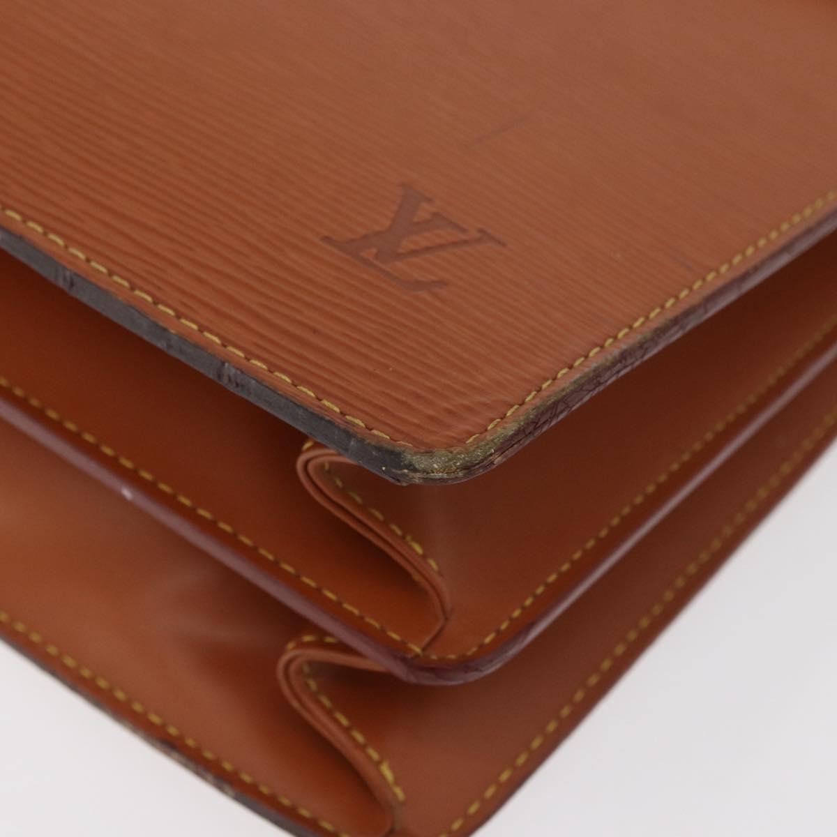 LOUIS VUITTON Epi Serviette Conseiller Briefcase Zipangu Gold M54428 Auth 177213