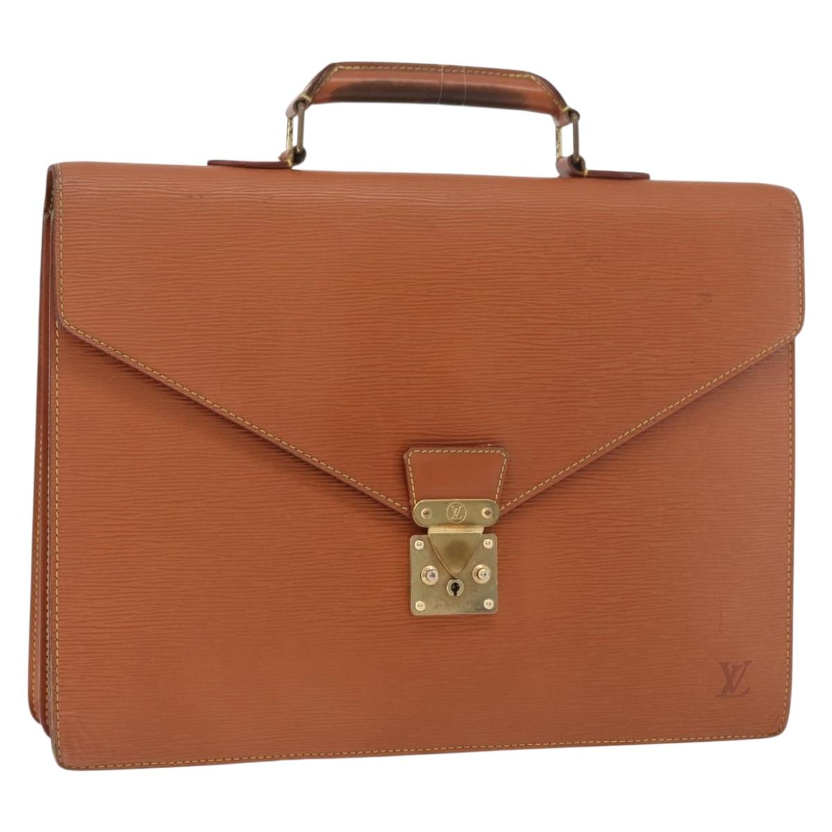 LOUIS VUITTON Epi Serviette Conseiller Briefcase Zipangu Gold M54428 Auth 177213