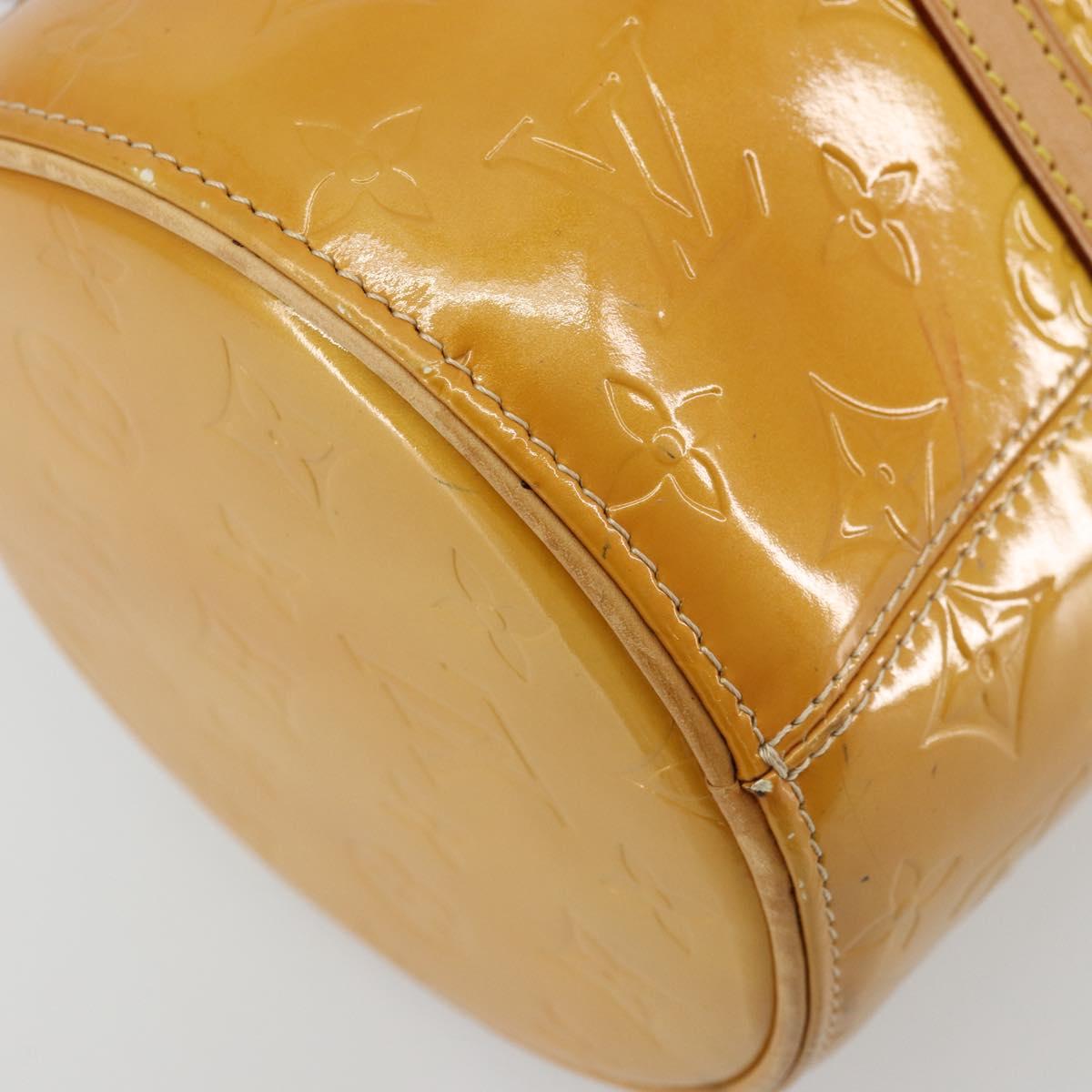 LOUIS VUITTON Monogram Vernis Bedford Hand Bag Beige M91006 LV Auth 177215