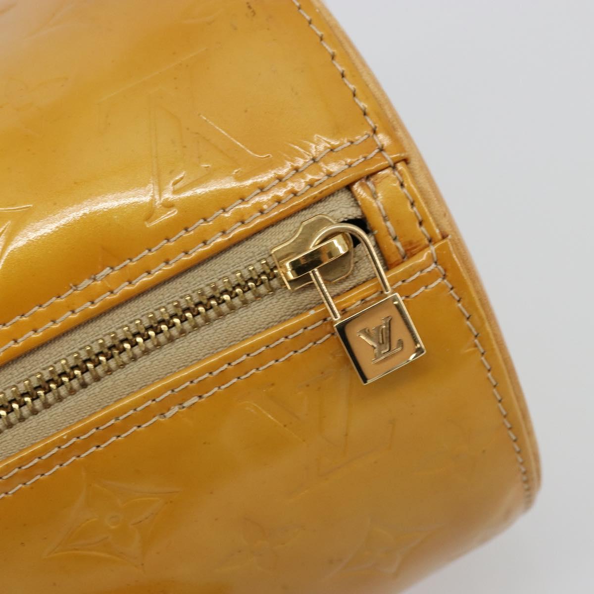 LOUIS VUITTON Monogram Vernis Bedford Hand Bag Beige M91006 LV Auth 177215