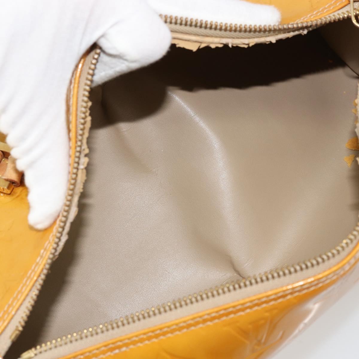 LOUIS VUITTON Monogram Vernis Bedford Hand Bag Beige M91006 LV Auth 177215