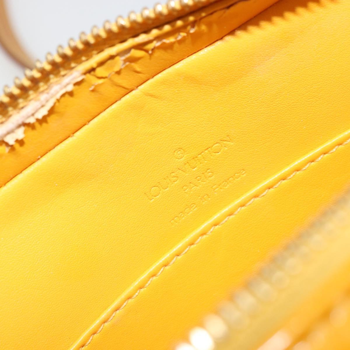 LOUIS VUITTON Monogram Vernis Christy MM Shoulder Bag Jaune M91108 Auth 177224