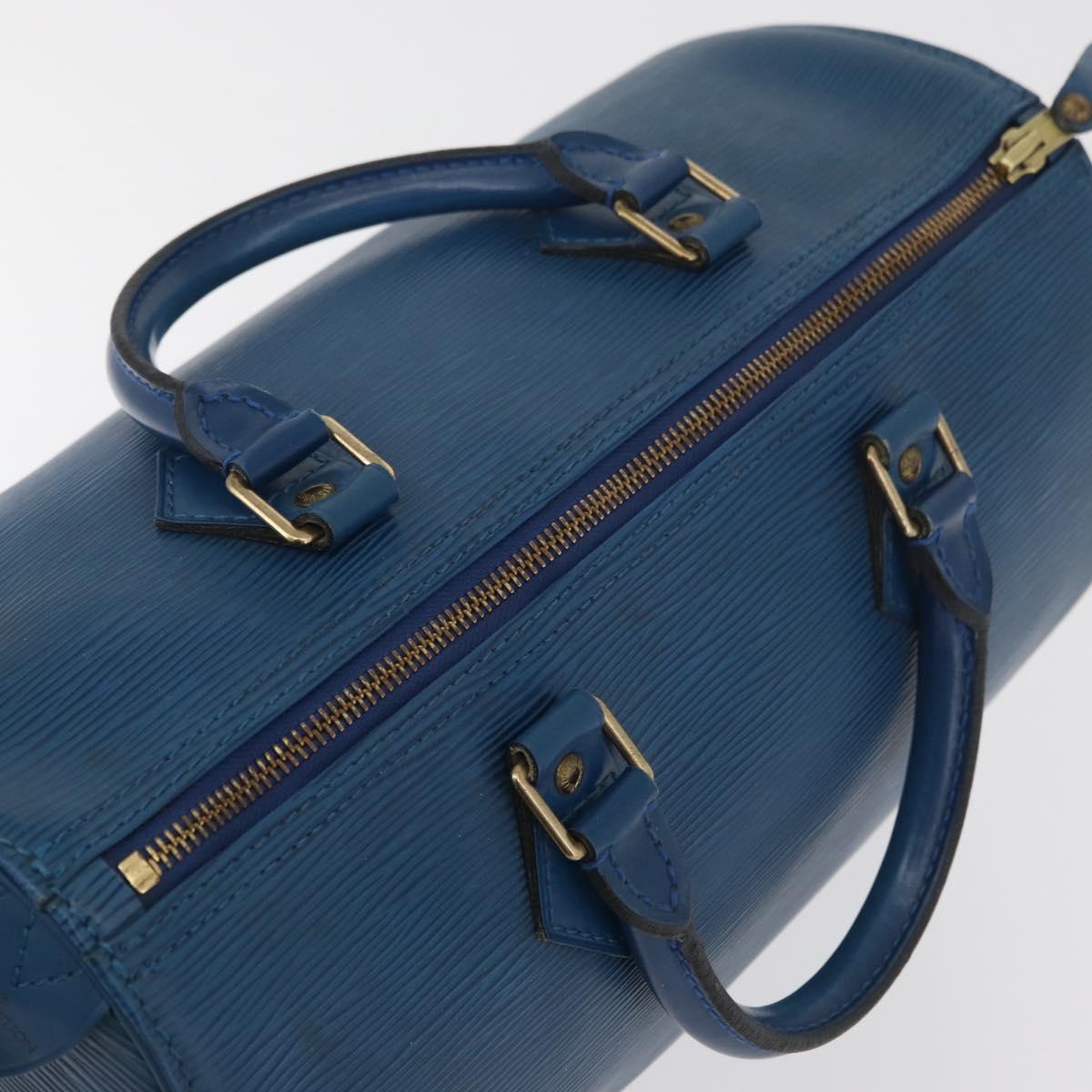 LOUIS VUITTON Epi Speedy 30 Hand Bag Toledo Blue M43005 LV Auth 177225A