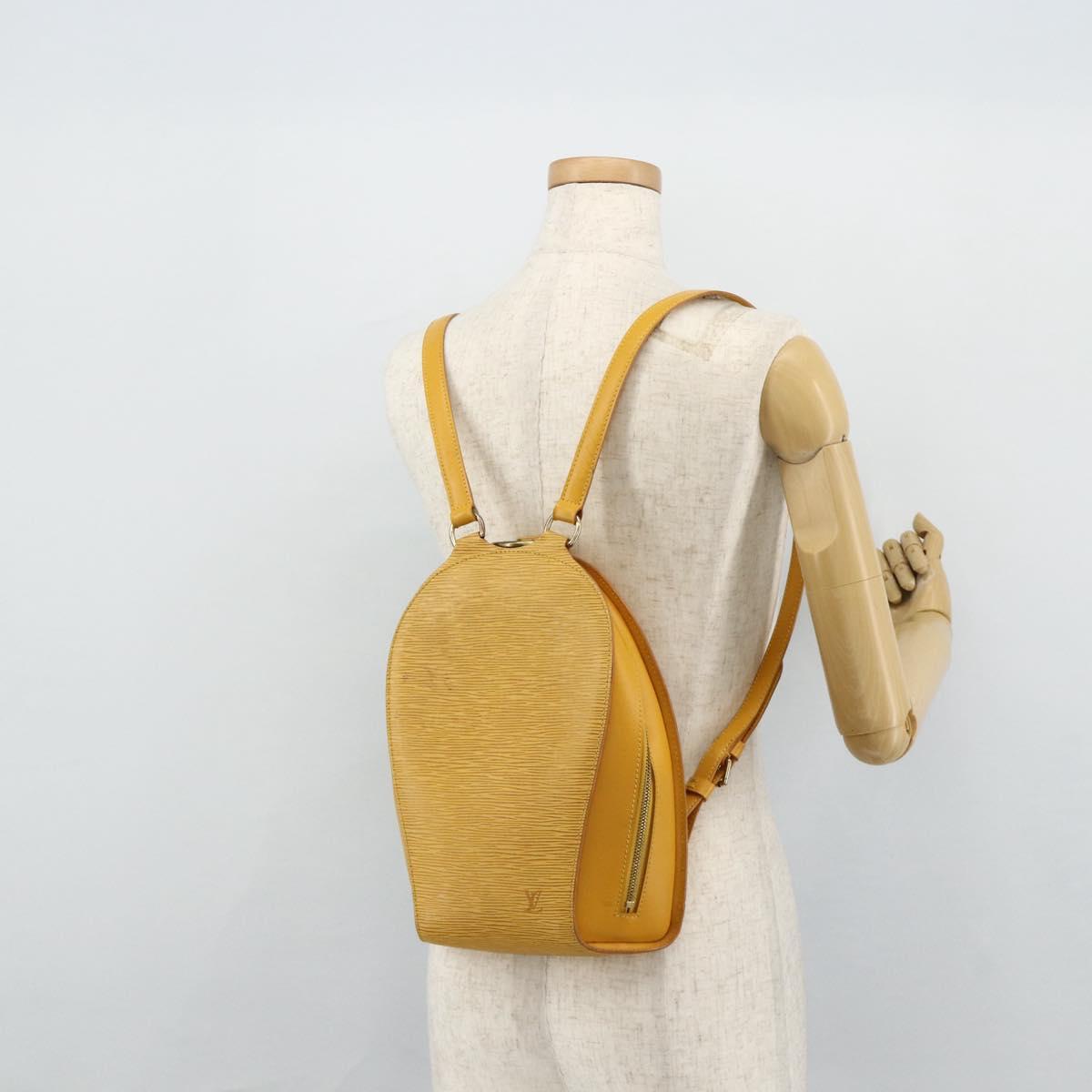 LOUIS VUITTON Epi Mabillon Backpack Yellow M52239 LV Auth 177227
