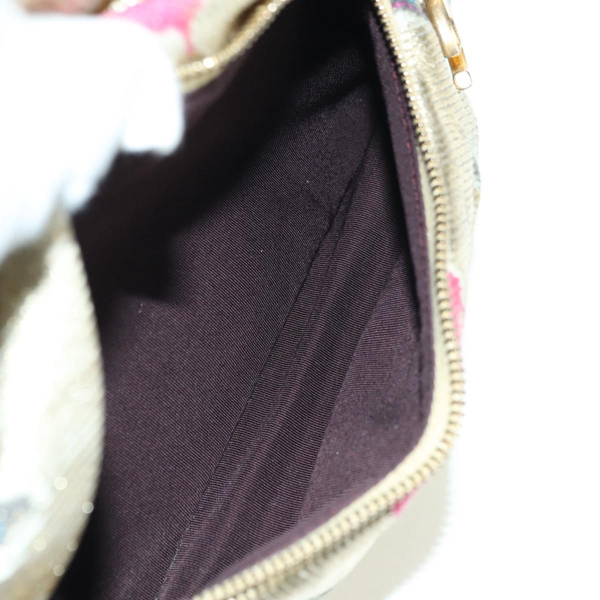 CHANEL Graphic Backpack Coated Canvas Gold CC Auth 177236SM