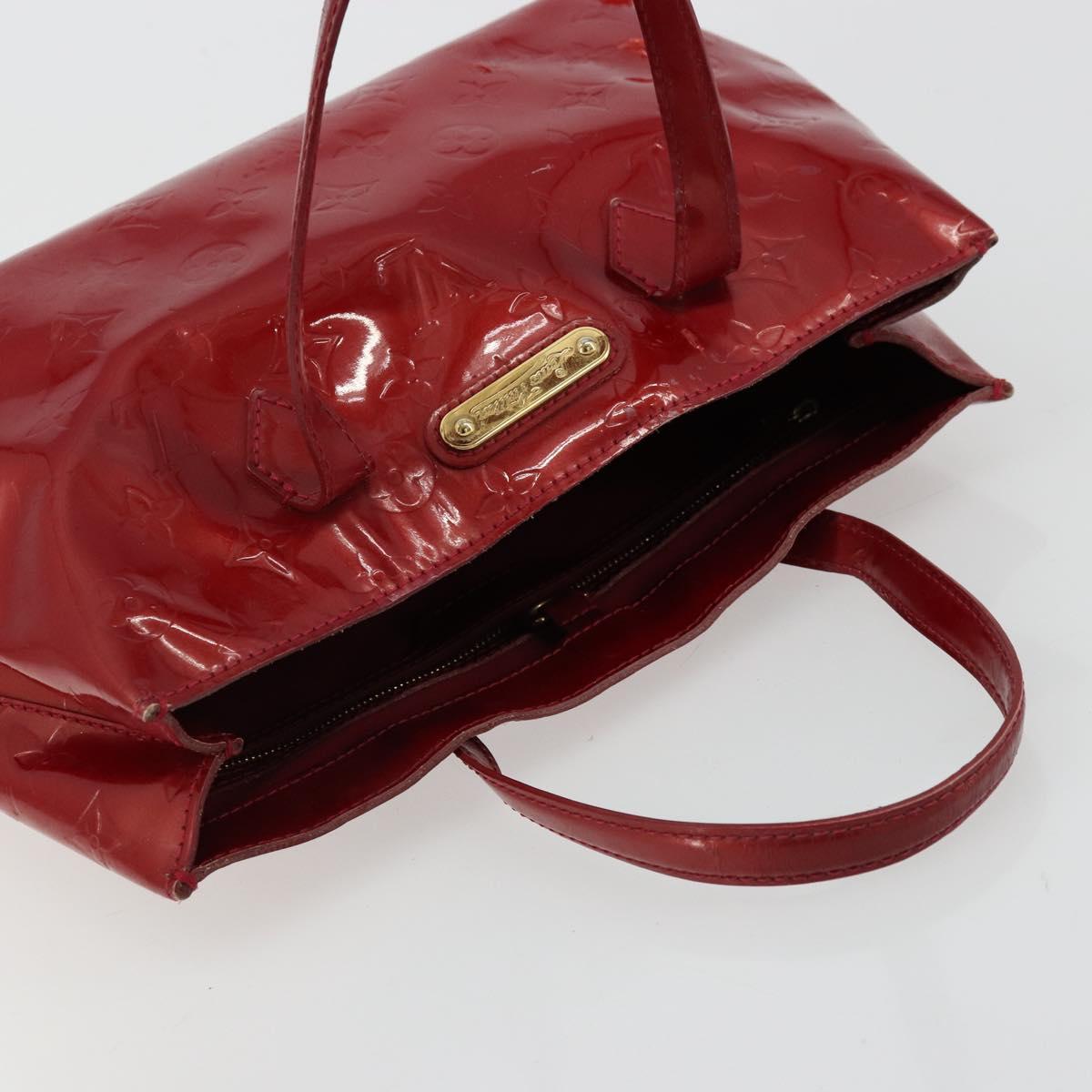 LOUIS VUITTON Monogram Vernis Wilshire PM Bag Pomme D'amour M93642 Auth 177241
