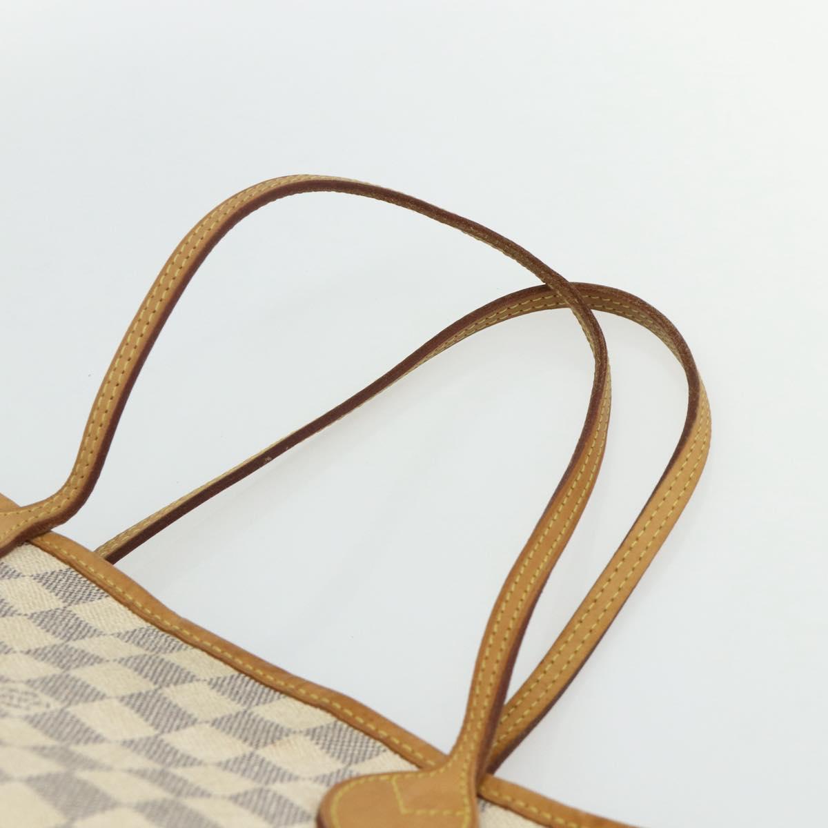 LOUIS VUITTON Damier Azur Neverfull MM Tote Bag N41605 LV Auth 177246