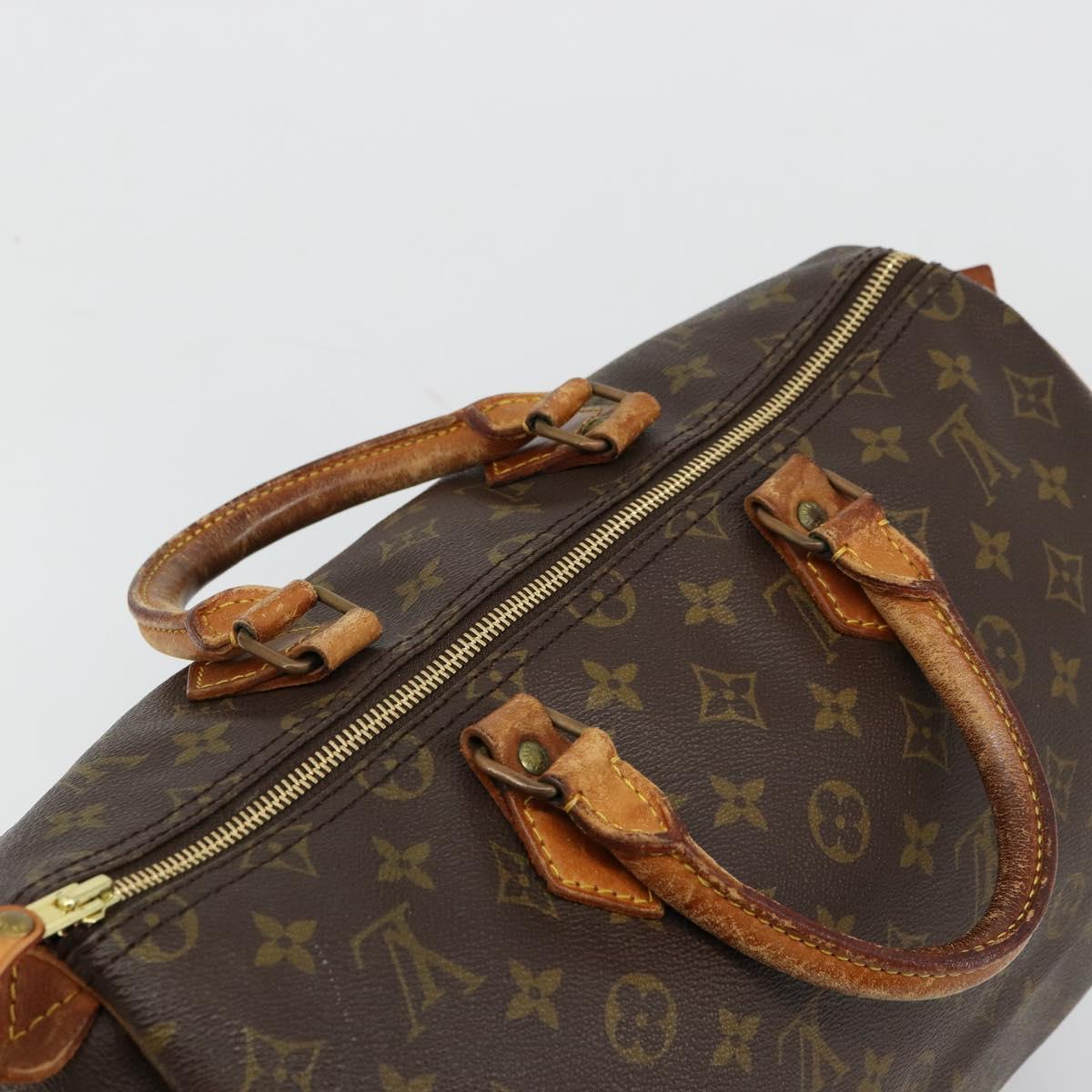 LOUIS VUITTON Monogram Speedy 35 Hand Bag M41524 LV Auth 177252