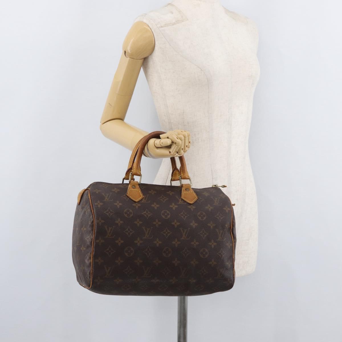LOUIS VUITTON Monogram Speedy 30 Hand Bag M41526 LV Auth 177254
