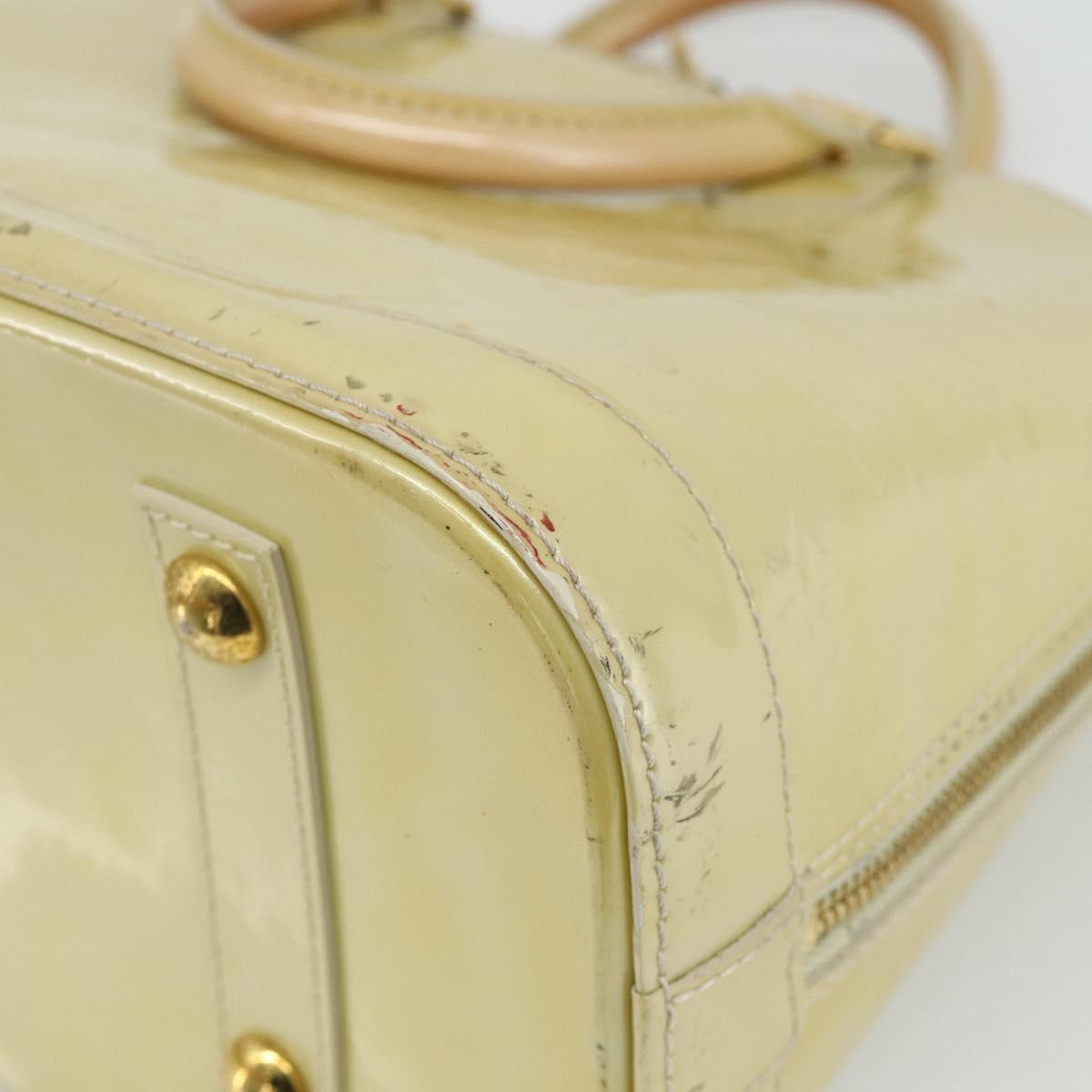 LOUIS VUITTON Monogram Vernis Alma PM Hand Bag 2way Beige M90170 LV Auth 177260
