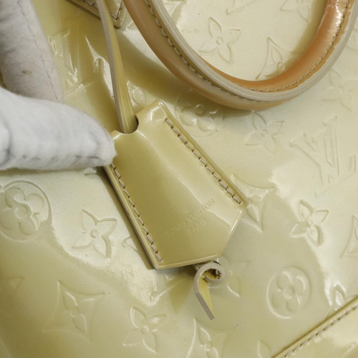 LOUIS VUITTON Monogram Vernis Alma PM Hand Bag 2way Beige M90170 LV Auth 177260