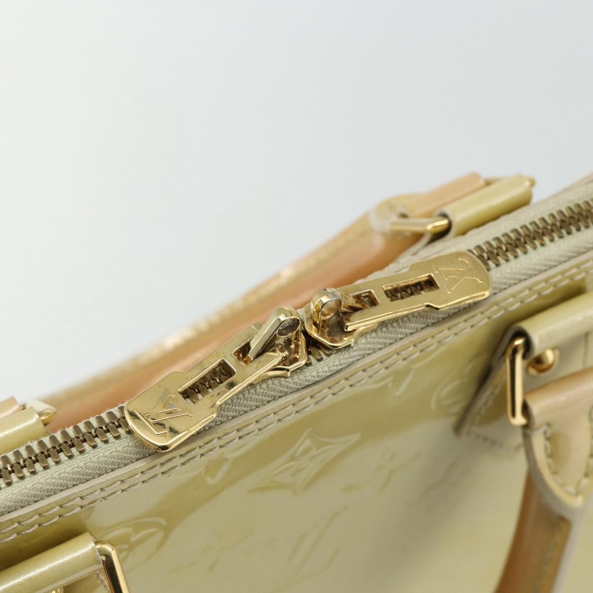 LOUIS VUITTON Monogram Vernis Alma PM Hand Bag 2way Beige M90170 LV Auth 177260