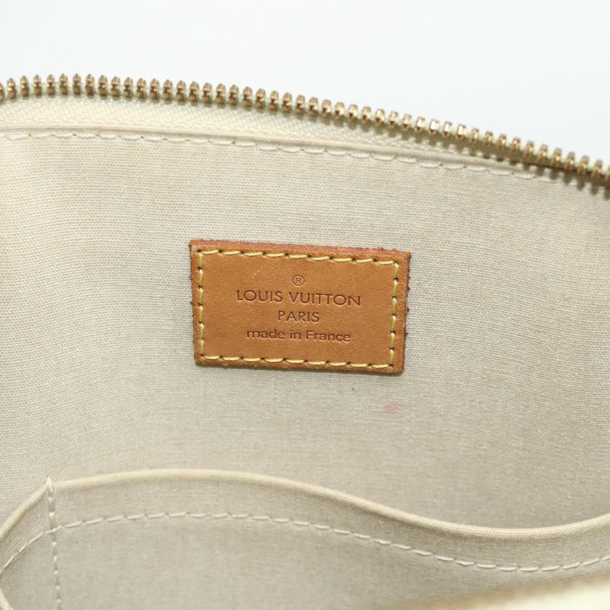 LOUIS VUITTON Monogram Vernis Alma PM Hand Bag 2way Beige M90170 LV Auth 177260