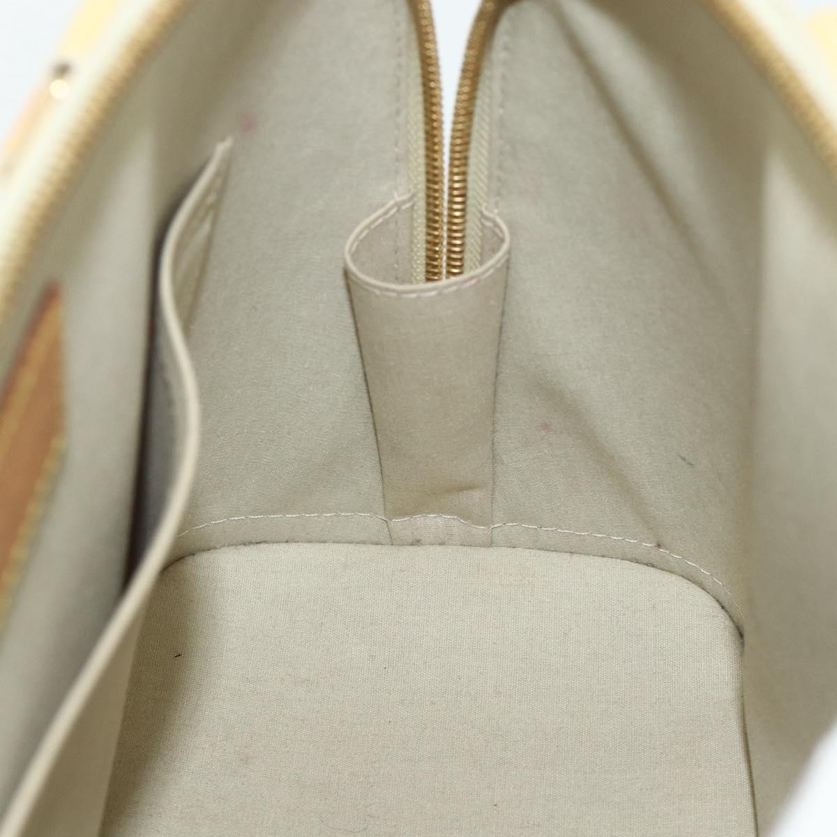 LOUIS VUITTON Monogram Vernis Alma PM Hand Bag 2way Beige M90170 LV Auth 177260