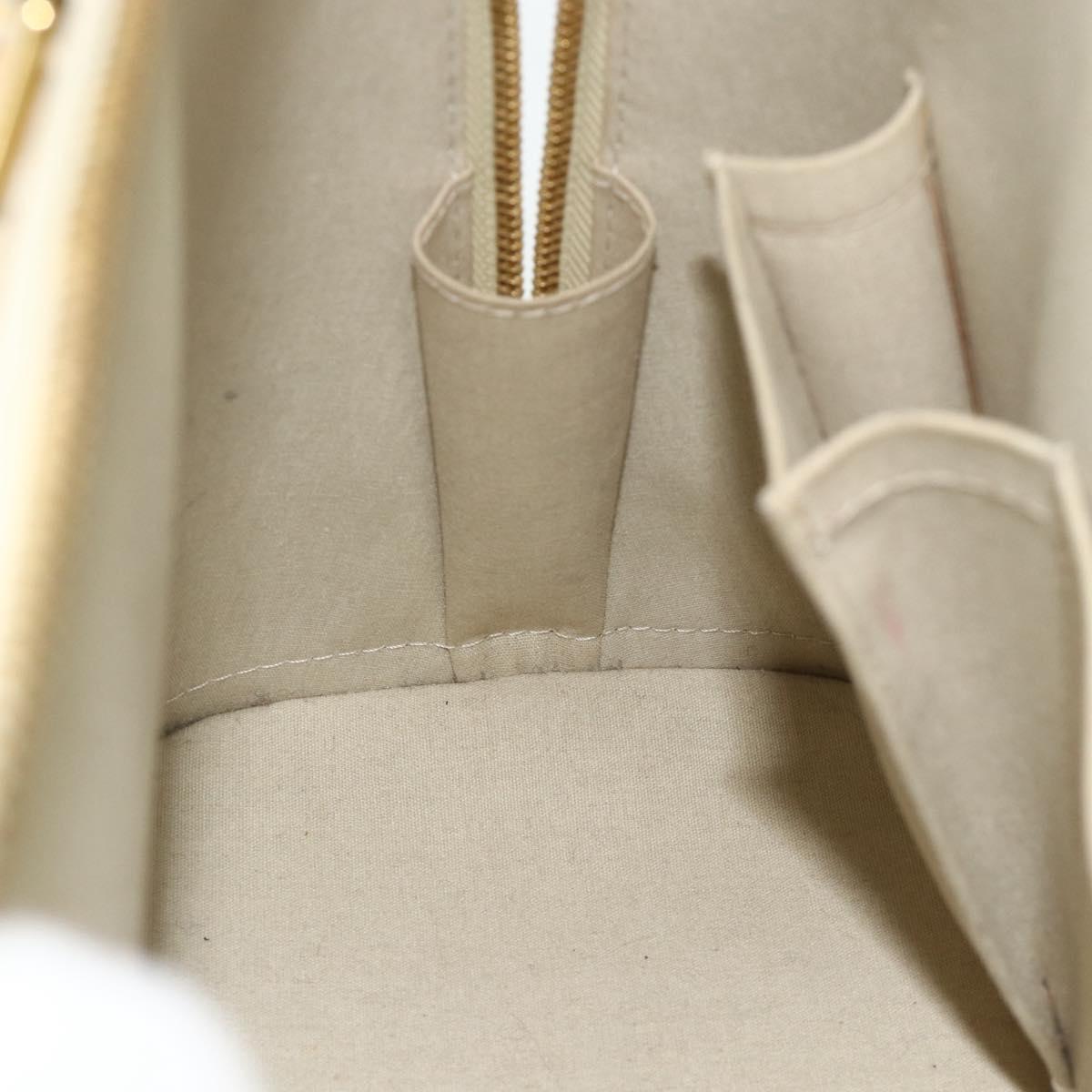 LOUIS VUITTON Monogram Vernis Alma PM Hand Bag 2way Beige M90170 LV Auth 177260