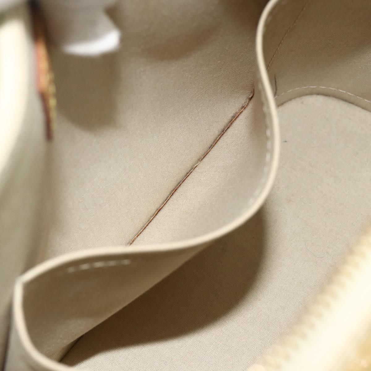 LOUIS VUITTON Monogram Vernis Alma PM Hand Bag 2way Beige M90170 LV Auth 177260