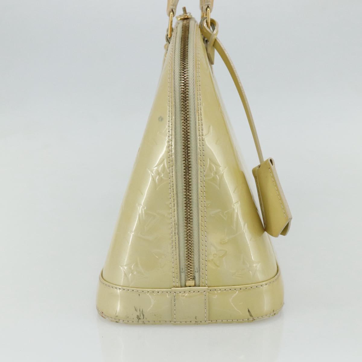 LOUIS VUITTON Monogram Vernis Alma PM Hand Bag 2way Beige M90170 LV Auth 177260