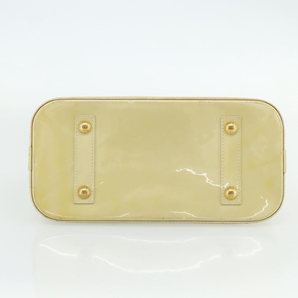LOUIS VUITTON Monogram Vernis Alma PM Hand Bag 2way Beige M90170 LV Auth 177260