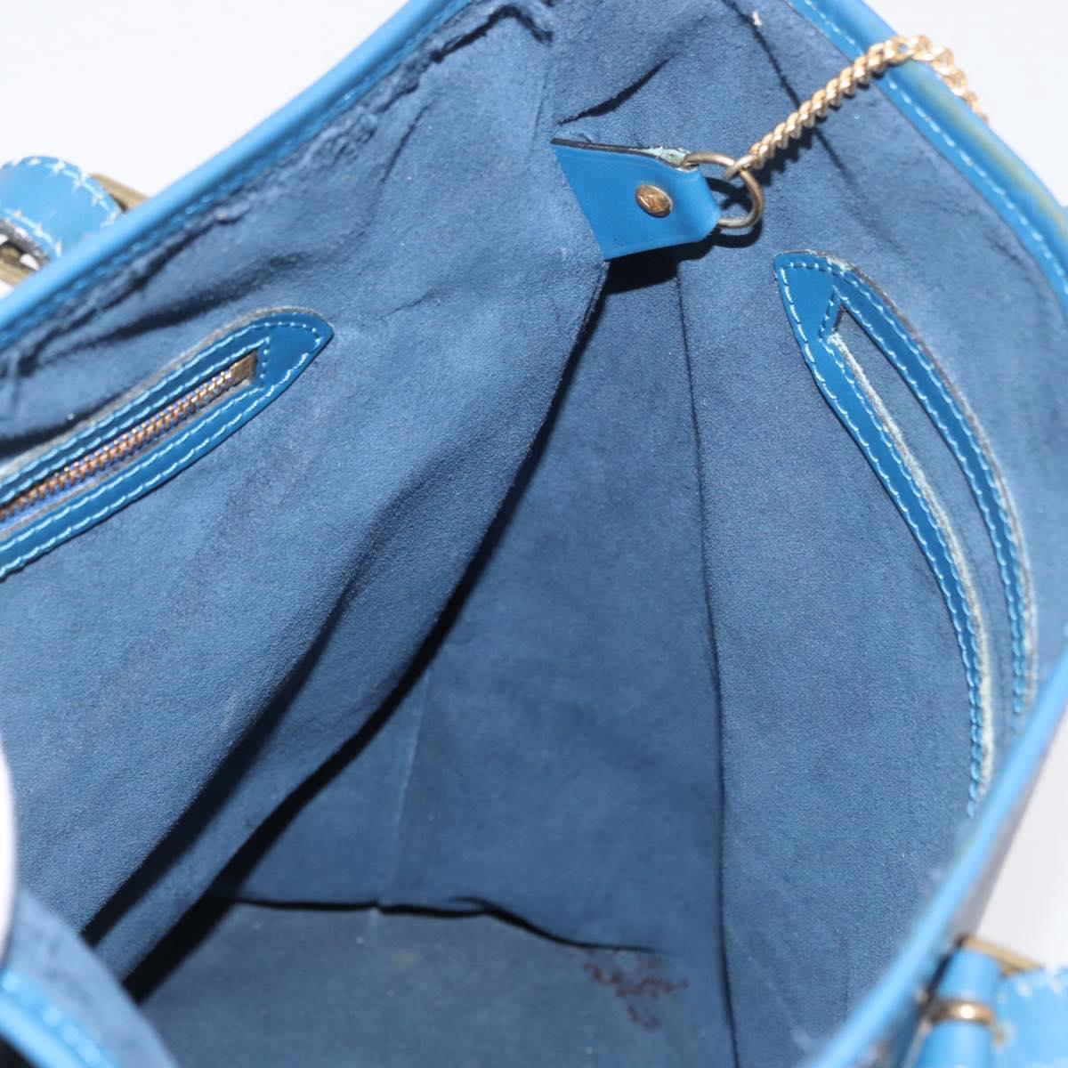 LOUIS VUITTON Epi Bucket GM Shoulder Bag SPO Blue LV Auth 177263