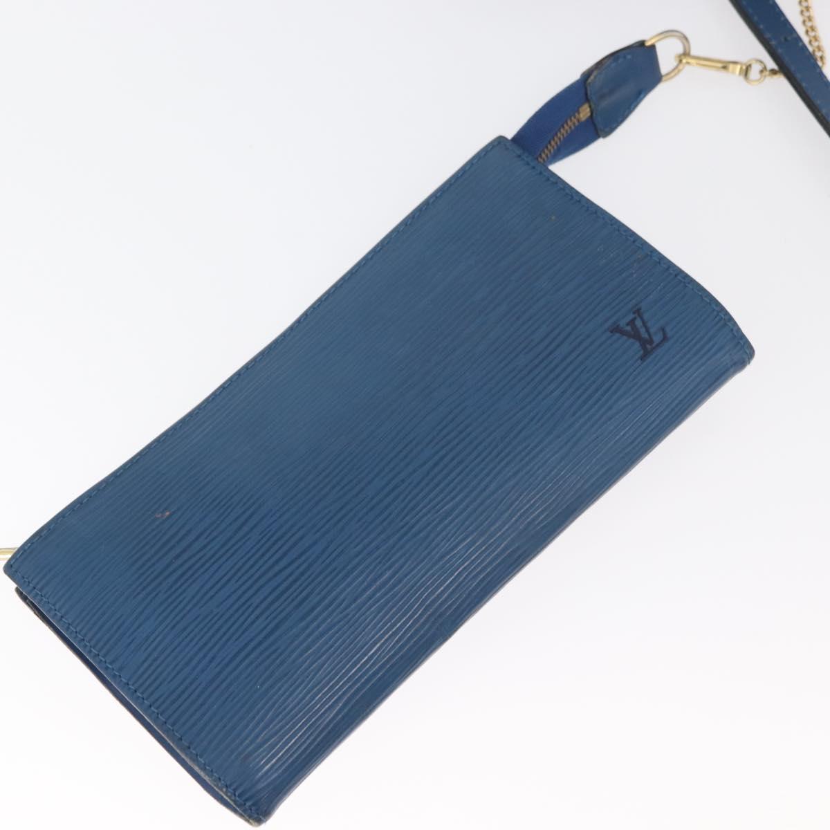 LOUIS VUITTON Epi Bucket GM Shoulder Bag SPO Blue LV Auth 177263