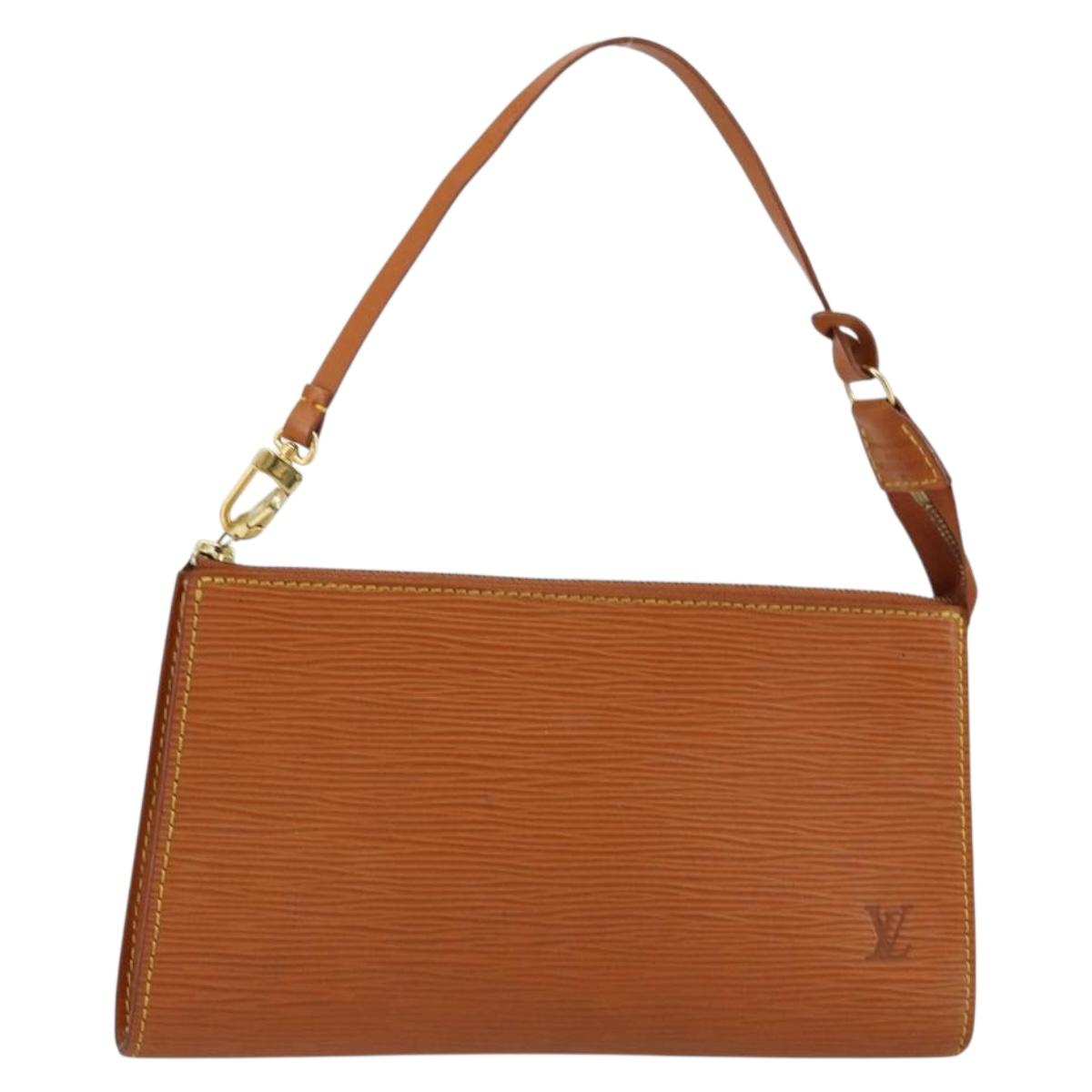 LOUIS VUITTON Epi Pochette Accessoires Pouch Zipangu Gold M52948 LV Auth 177285