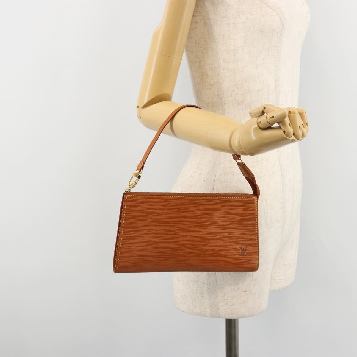 LOUIS VUITTON Epi Pochette Accessoires Pouch Zipangu Gold M52948 LV Auth 177285