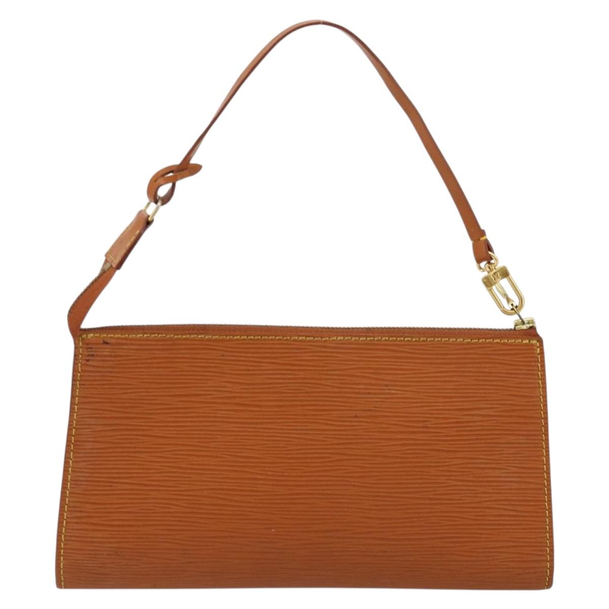LOUIS VUITTON Epi Pochette Accessoires Pouch Zipangu Gold M52948 LV Auth 177285