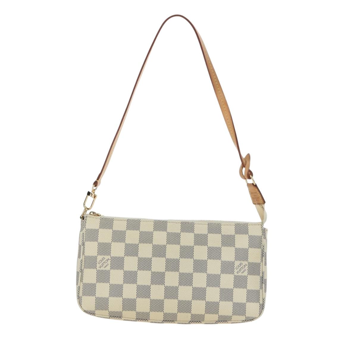 LOUIS VUITTON Damier Azur Pochette Accessoires Pouch N41207 LV Auth 177288V