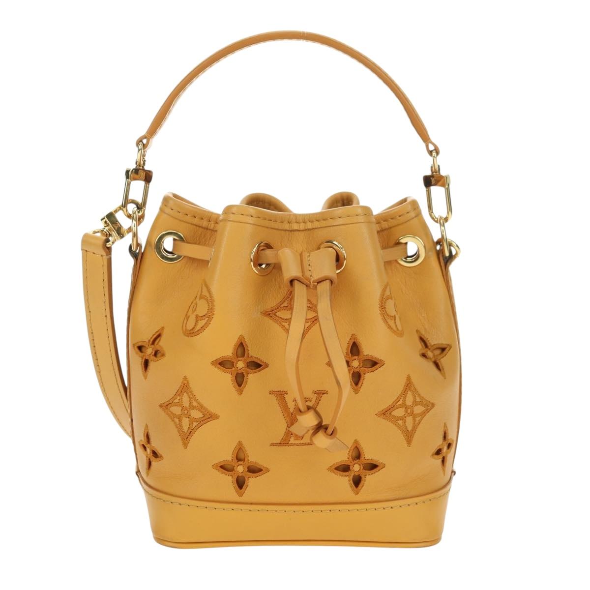 LOUIS VUITTON LV Broderie Anglaise Nanonoe Bag Yellow M82469 LV Auth 177290SM