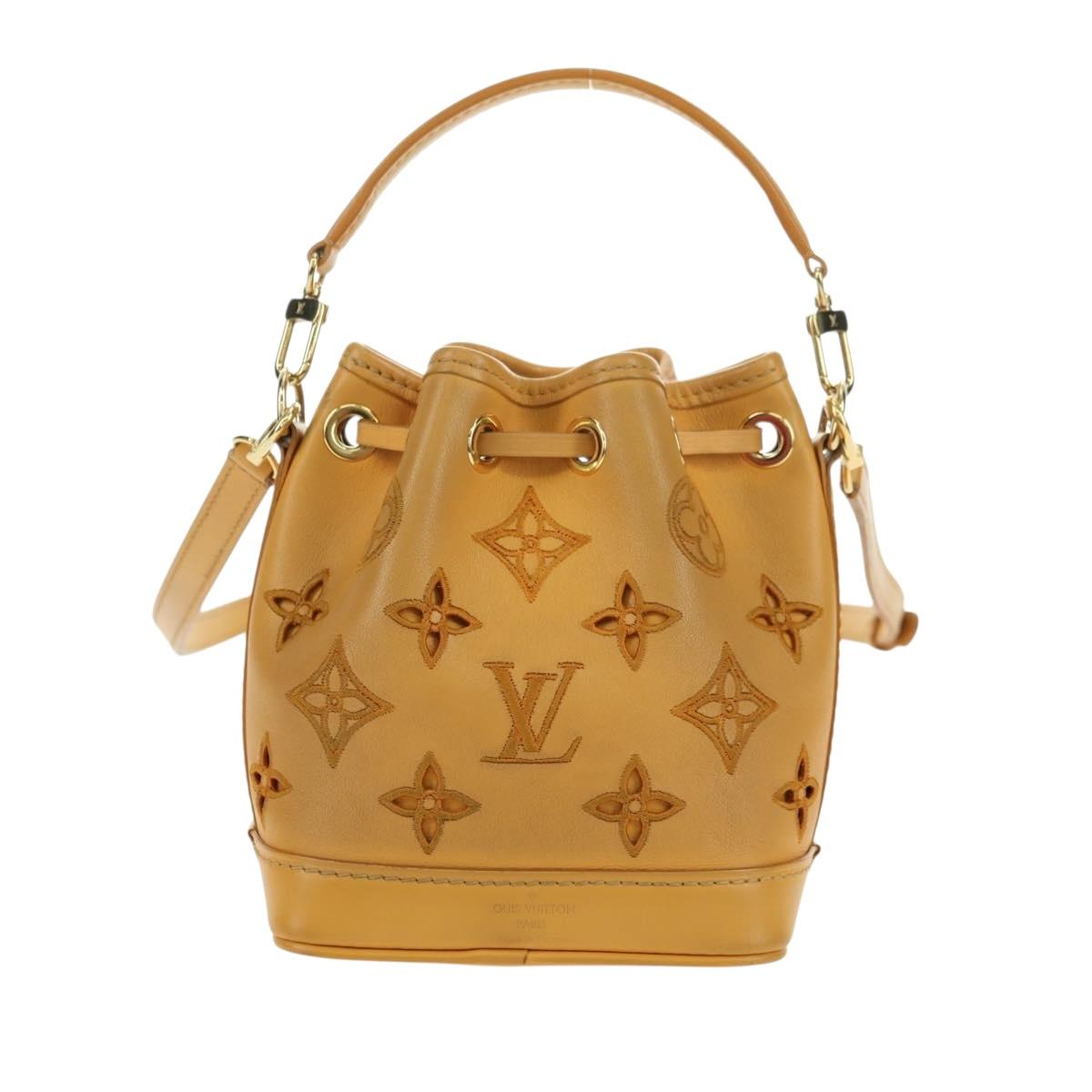 LOUIS VUITTON LV Broderie Anglaise Nanonoe Bag Yellow M82469 LV Auth 177290SM