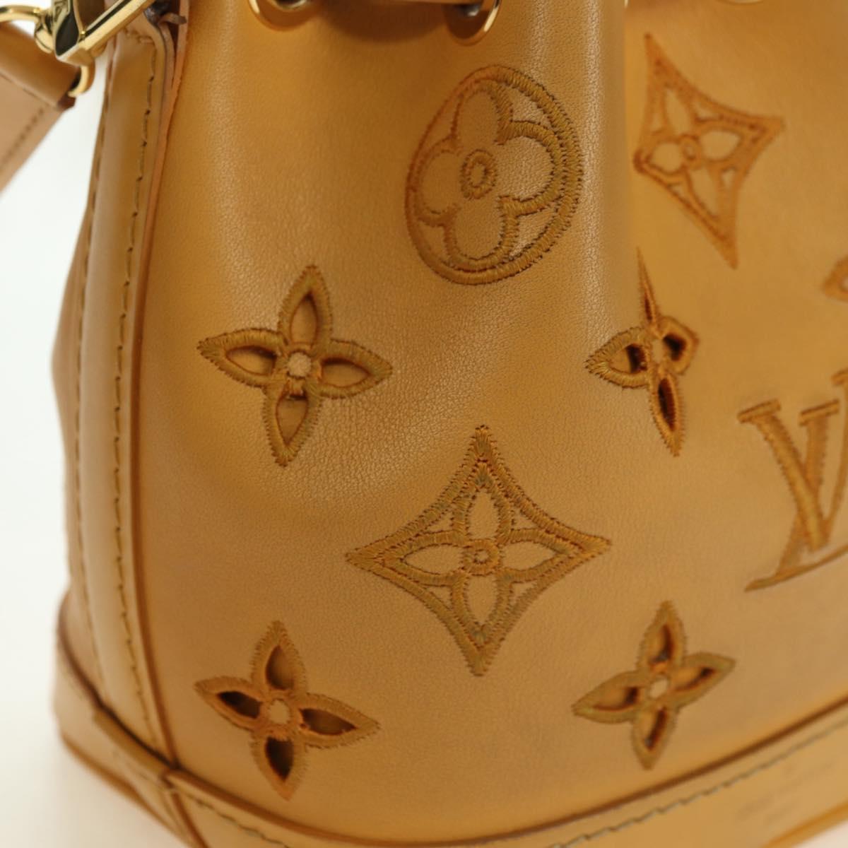 LOUIS VUITTON LV Broderie Anglaise Nanonoe Bag Yellow M82469 LV Auth 177290SM