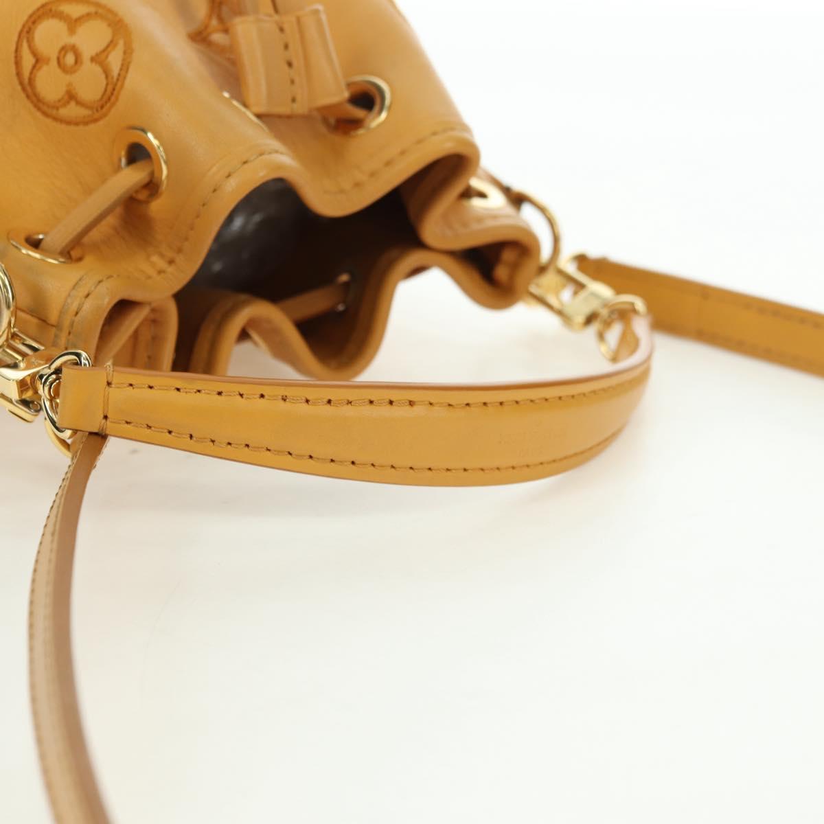 LOUIS VUITTON LV Broderie Anglaise Nanonoe Bag Yellow M82469 LV Auth 177290SM