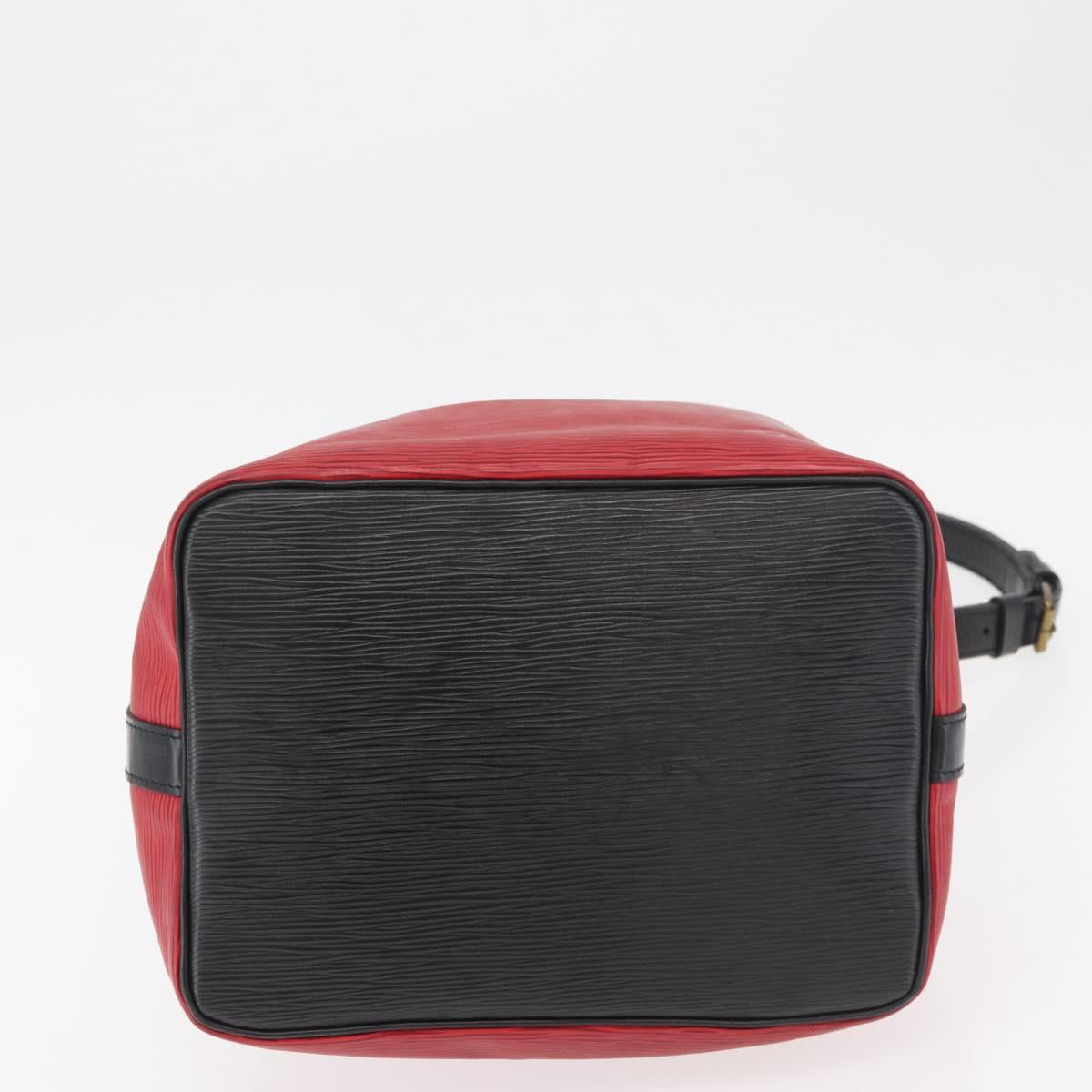 LOUIS VUITTON Epi Petit Noe Shoulder Bag Bicolor Black Red M44172 Auth 177306A
