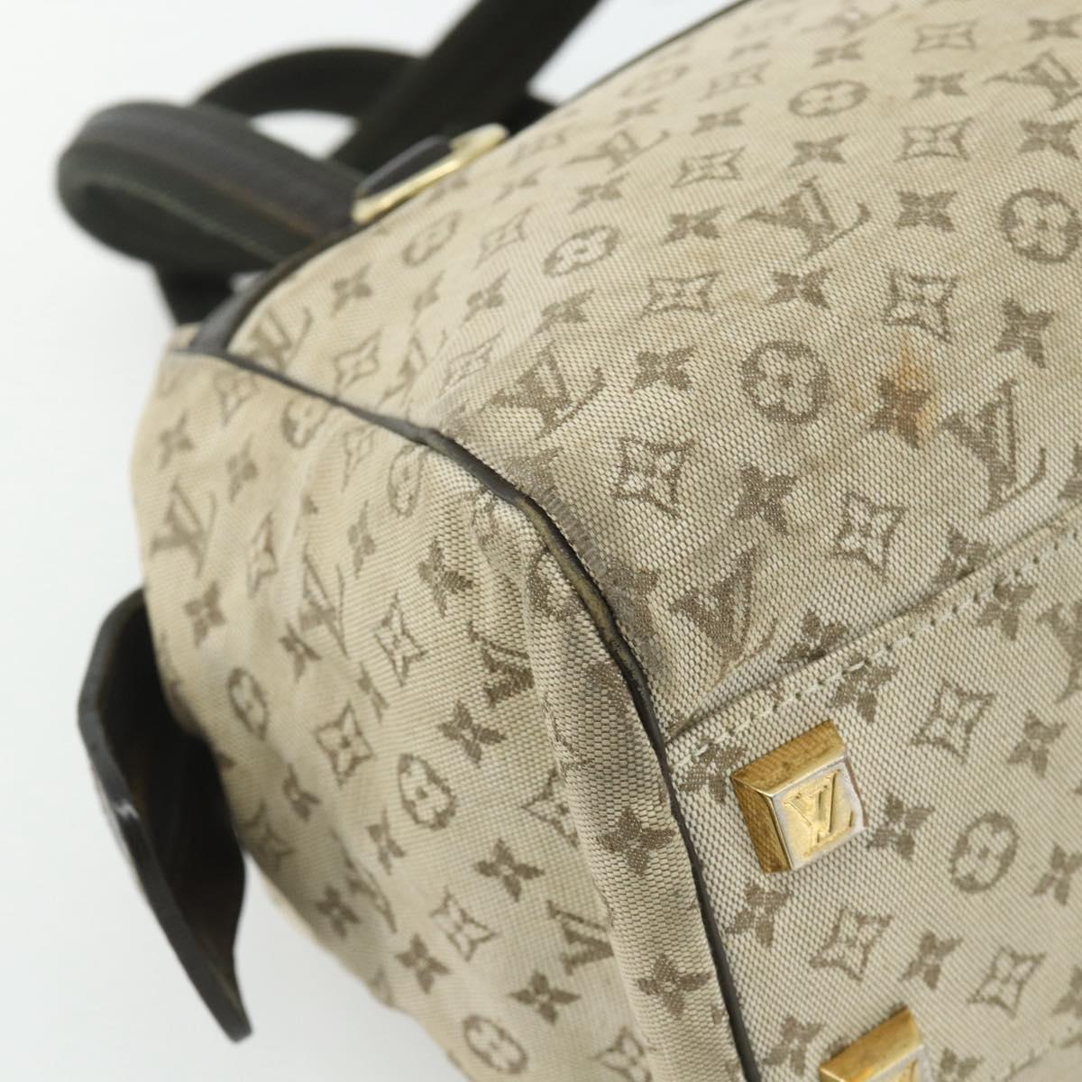 LOUIS VUITTON Monogram Mini Josephine GM Hand Bag Khaki M92310 LV Auth 177307